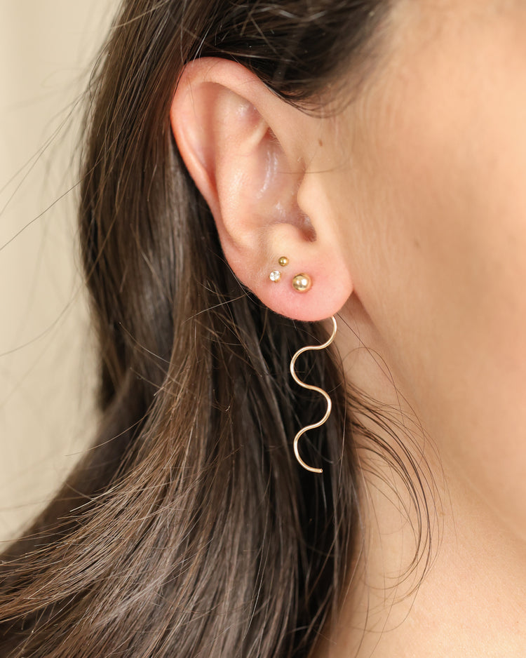 The Zig and Zag Gold Filled Earrings