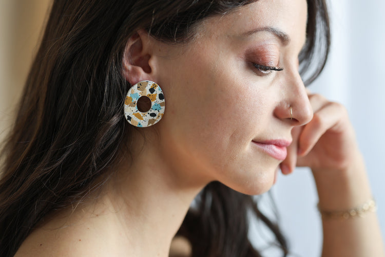 Organic Circle Studs