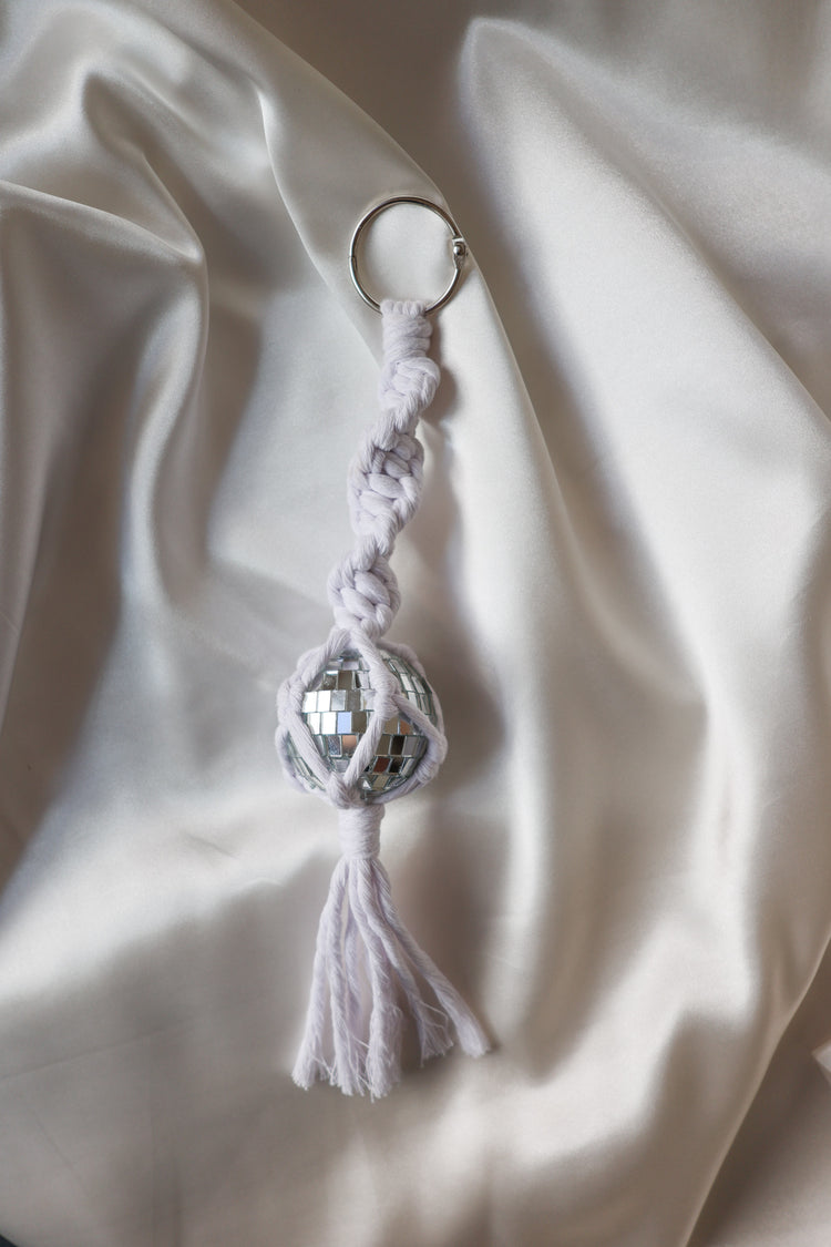 Macrame Disco Ball Car Charms