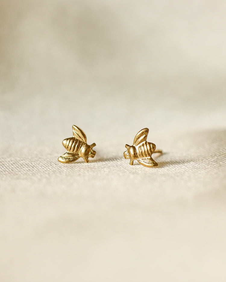 Gold Filled Honeybee Studs