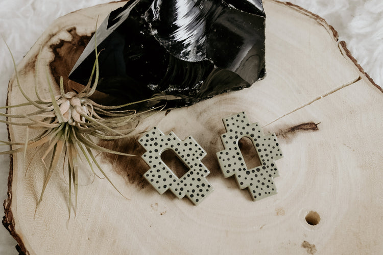 Aztec Hand Painted Studs