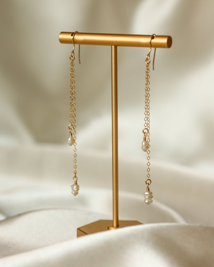 Pearl Rain Drop Earrings