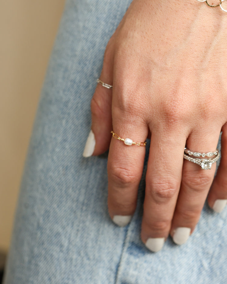 Barely There Pearl Ring