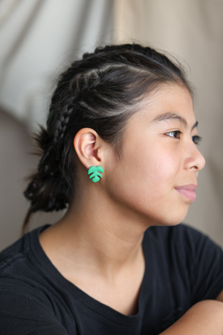 Monstera Plant Studs