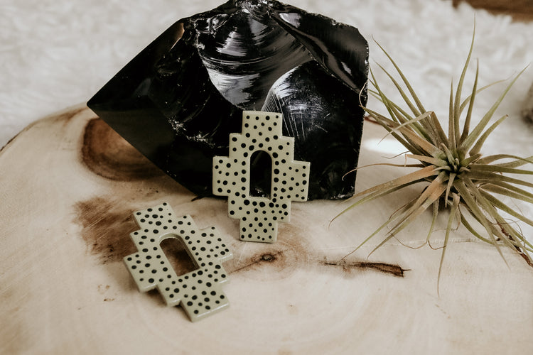Aztec Hand Painted Studs