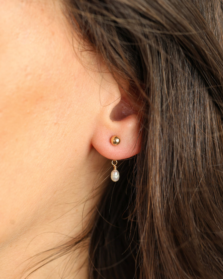 Duo Pearl Drop Studs