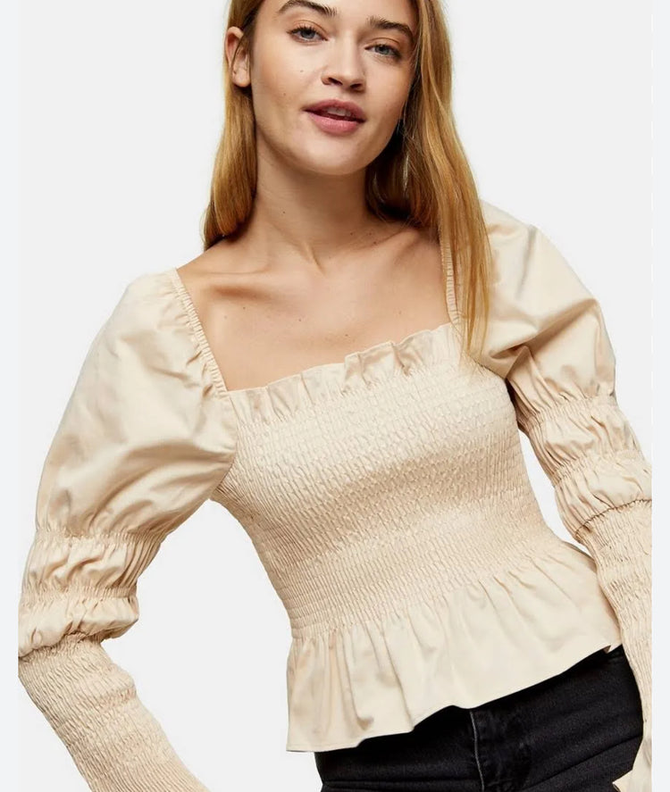 Topshop Long Sleeve Blouse