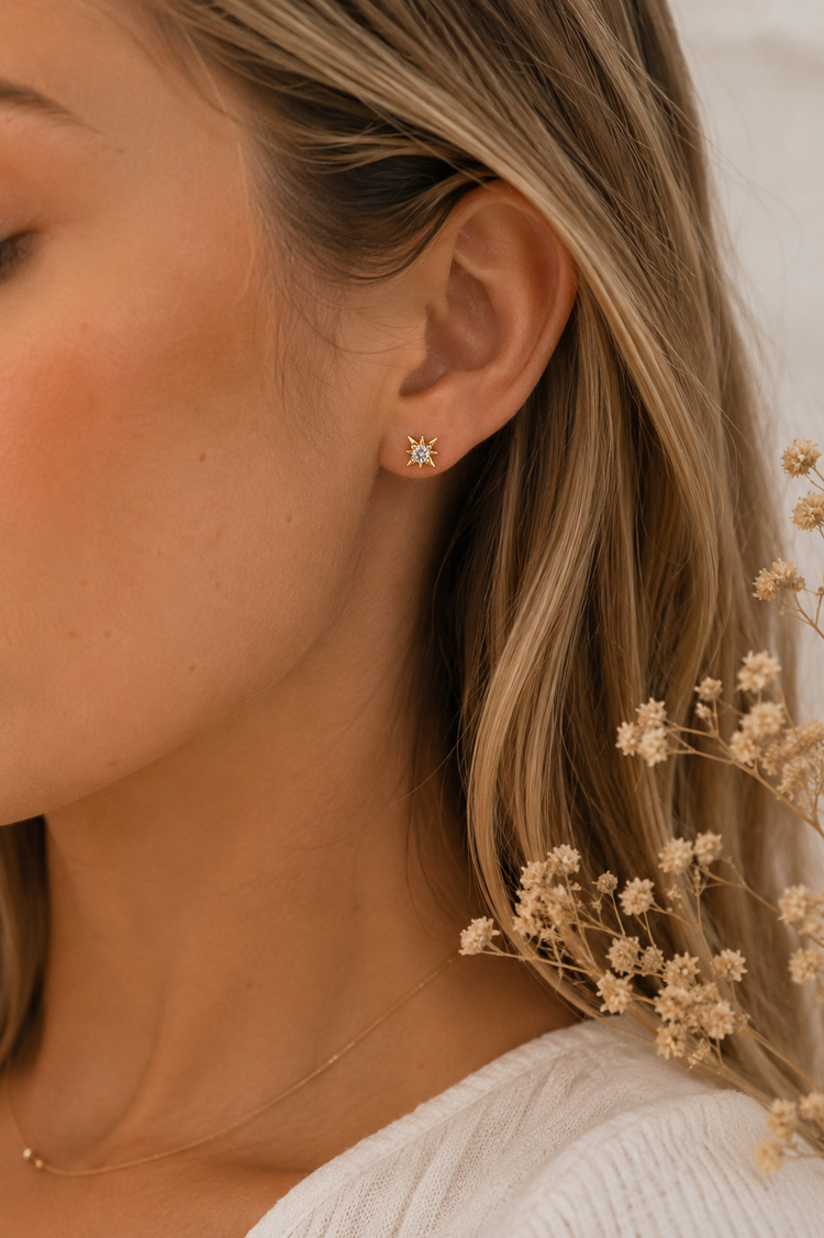 Dainty Sunburst Studs