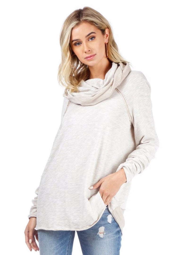 Free People Beach Cocoon Cowl Neck Pullover
