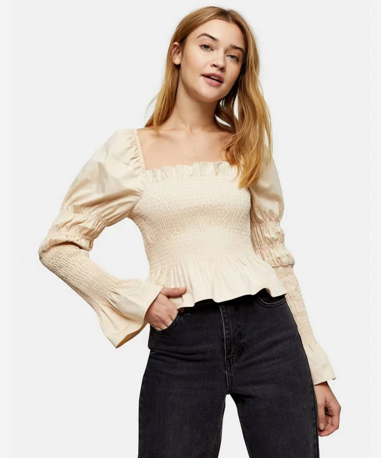 Topshop Long Sleeve Blouse