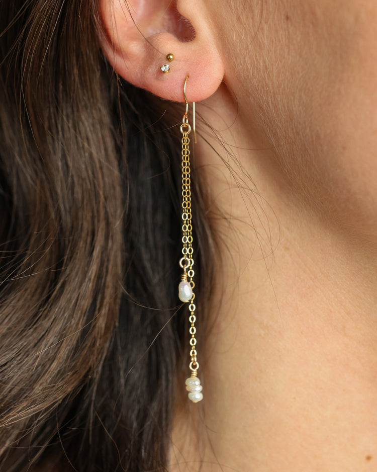 Pearl Rain Drop Earrings
