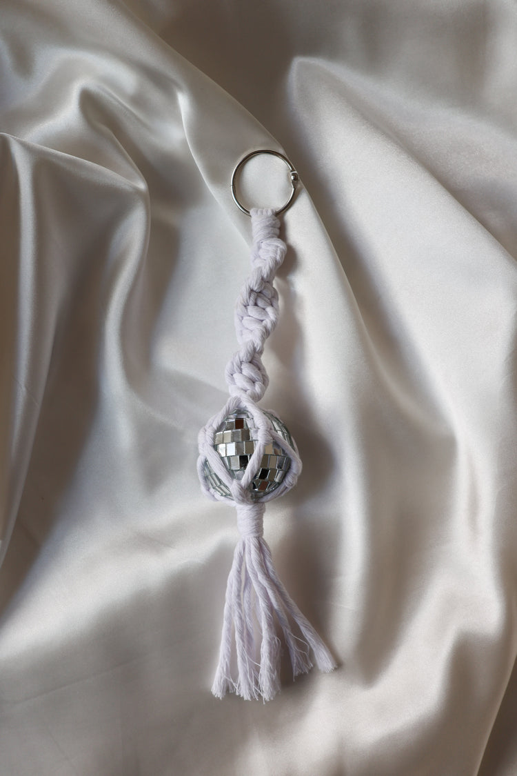 Macrame Disco Ball Car Charms
