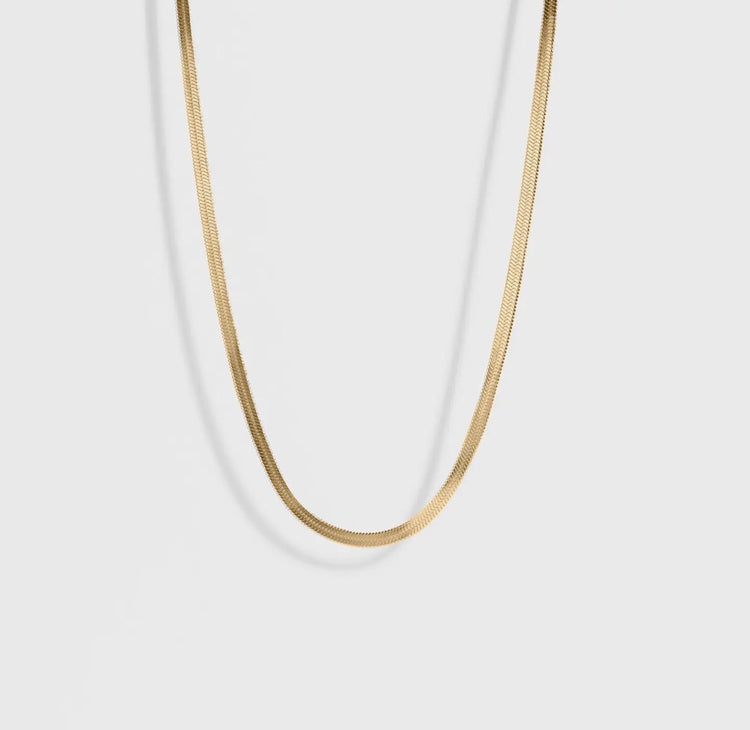18K Gold Herringbone Necklace
