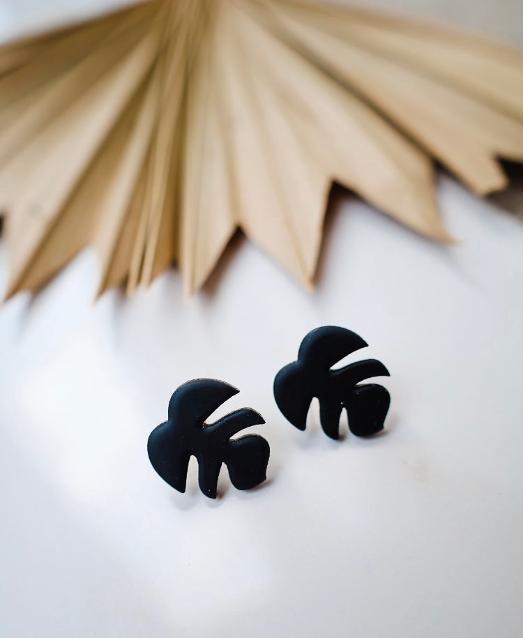 Monstera Plant Studs