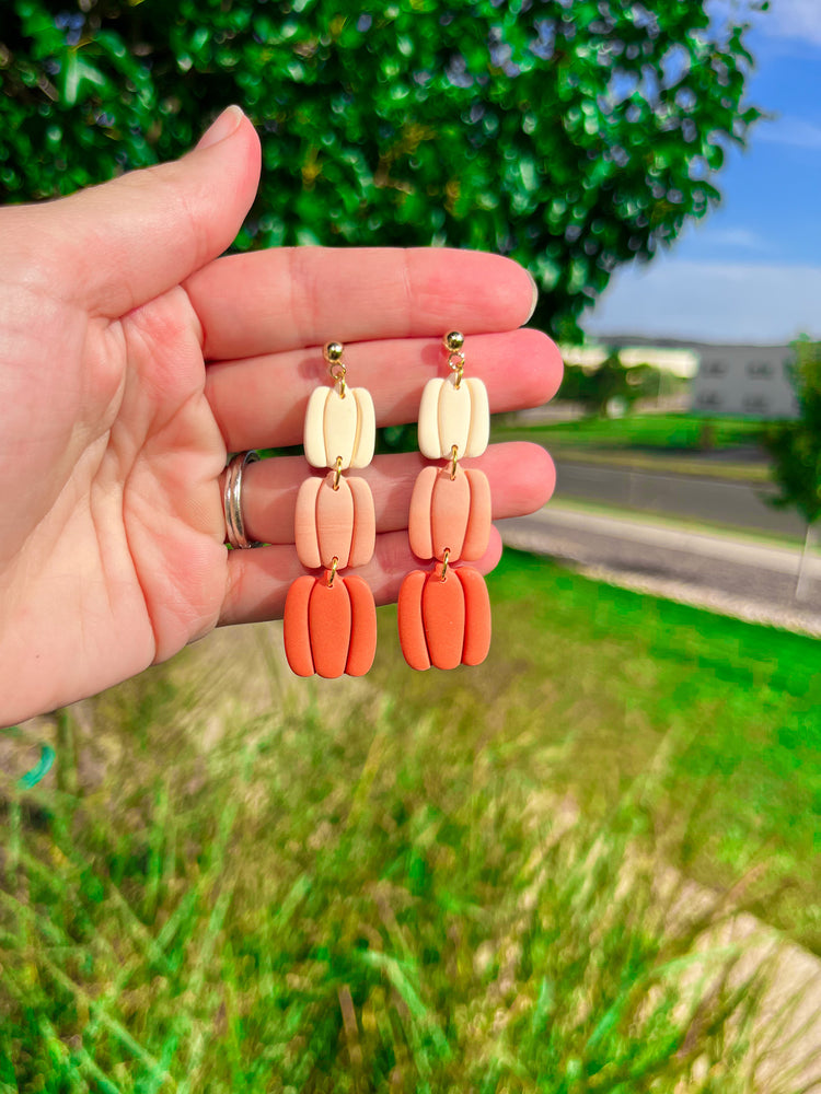 Ombre Pumpkin Trio Dangles