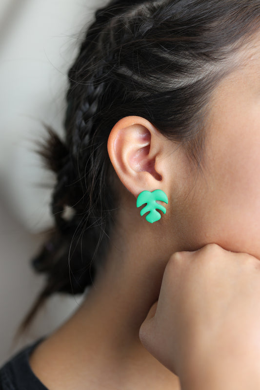 Monstera Plant Studs