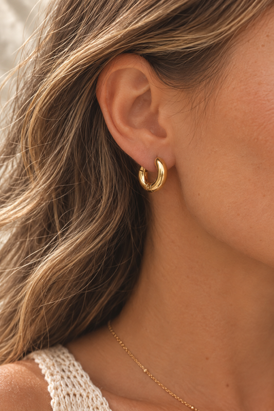 Chunky Huggie Hoops