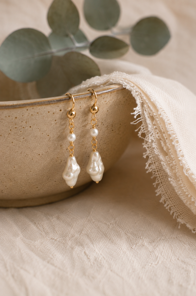 Starlight Freshwater Pearl Earrings
