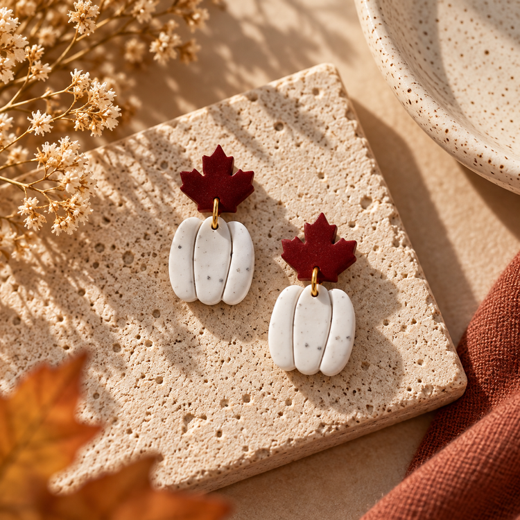 Maple Pumpkin Earrings