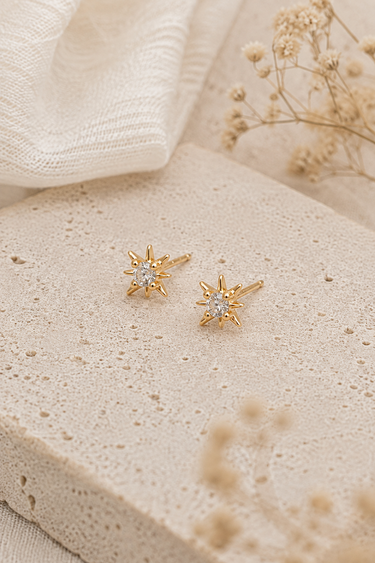 Dainty Sunburst Studs