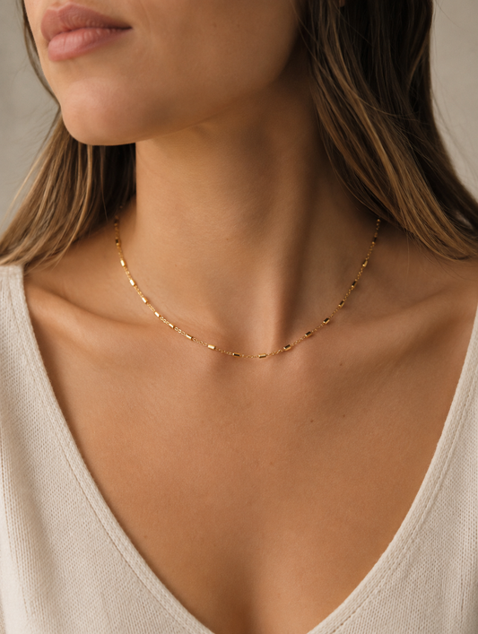 Delicate Bar Chain Necklace