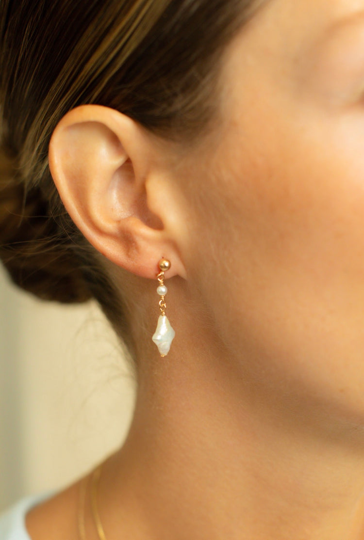 Starlight Freshwater Pearl Earrings