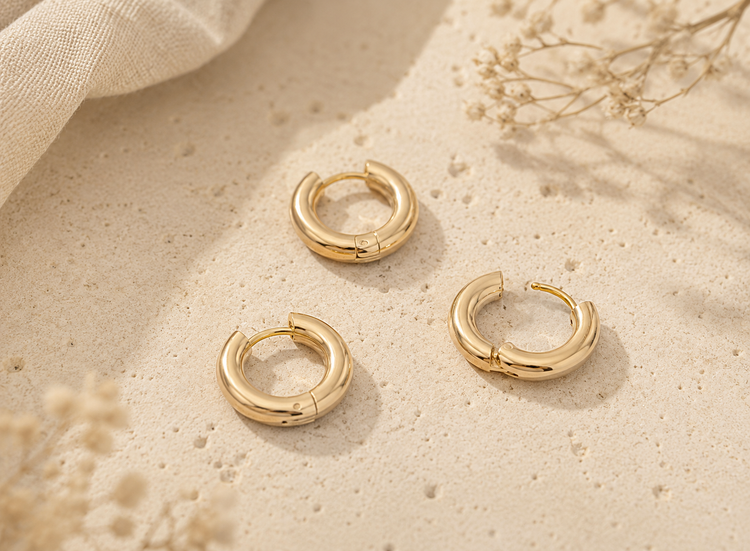 Chunky Huggie Hoops