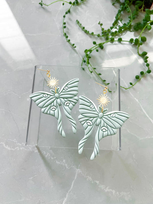 Lunar Moth Statement Earrings